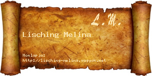 Lisching Melina névjegykártya